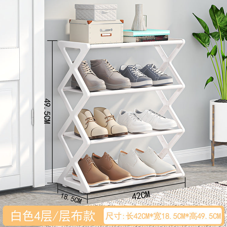 X-Type Multi-Functional Shoe Rack With Three Layers