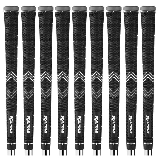 Karma Soft Trac Jumbo Golf Grips (+3/32” Oversized) 9 Piece Golf Grip Pack