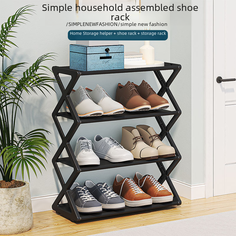 X-Type Multi-Functional Shoe Rack With Three Layers