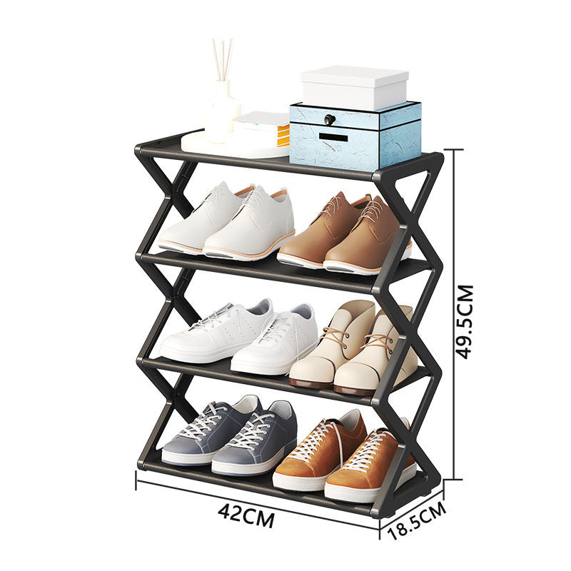 X-Type Multi-Functional Shoe Rack With Three Layers