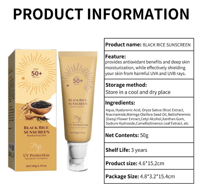 Black Rice Sunscreen Cream