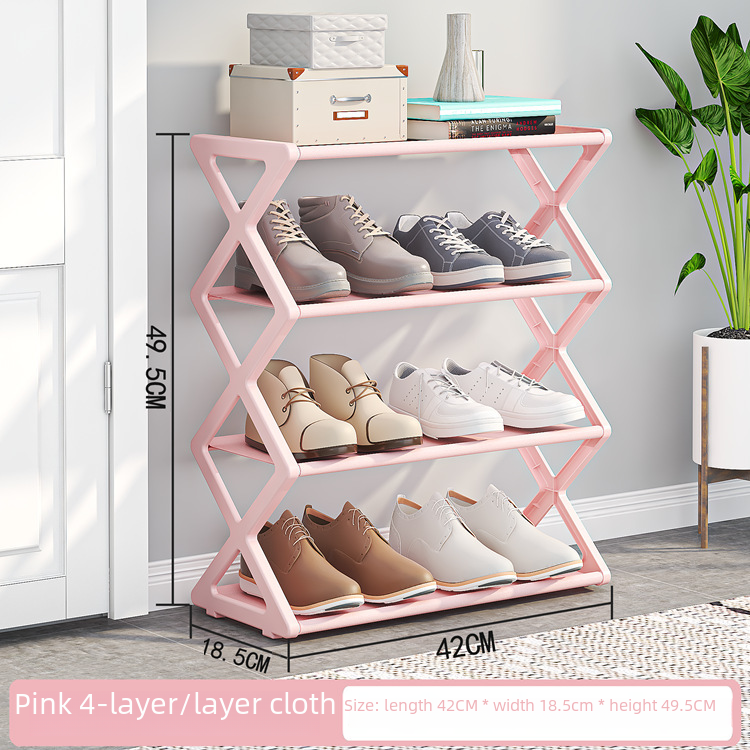 X-Type Multi-Functional Shoe Rack With Three Layers